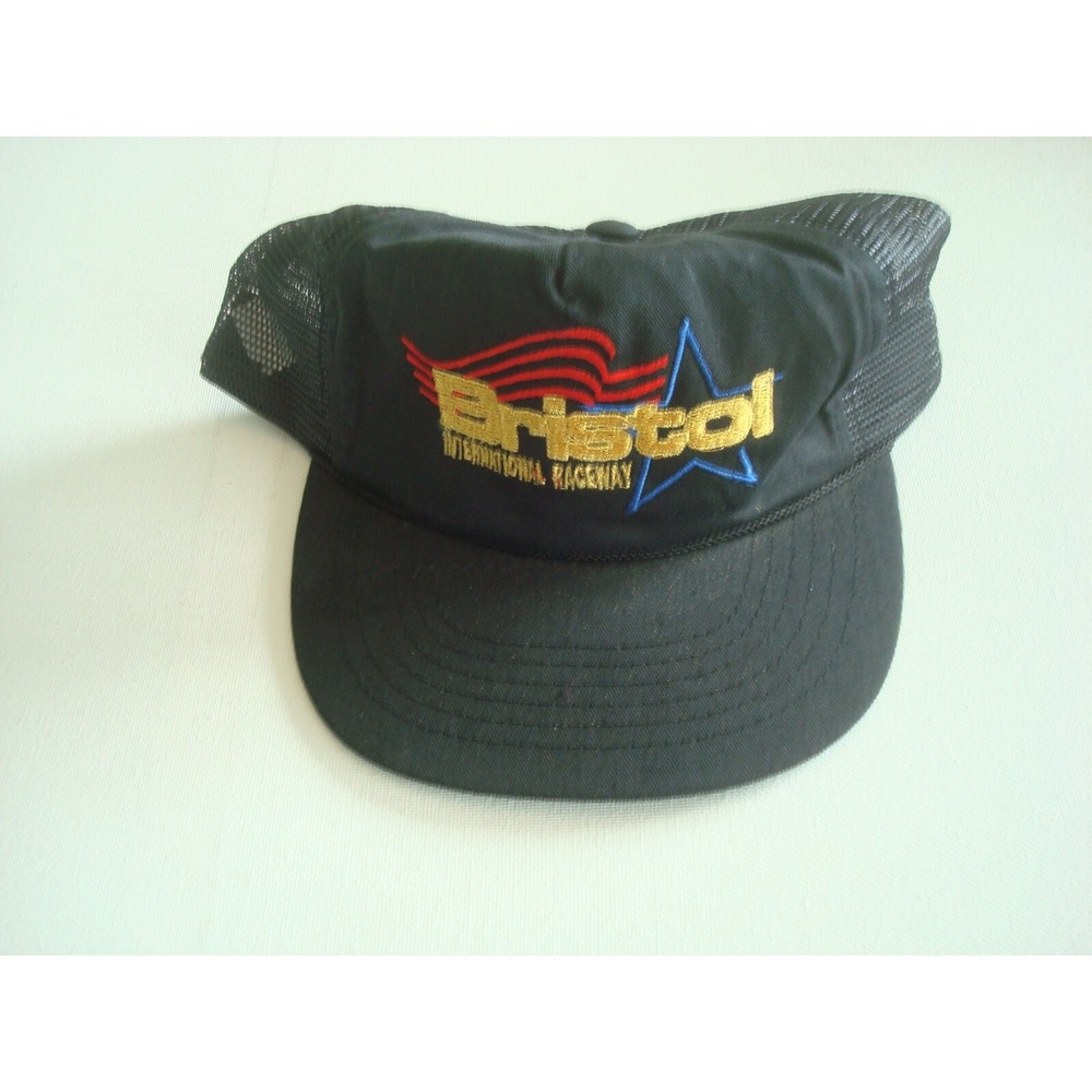 BRISTOL NASCAR 90S 90S SCRIPT snapback DEADSTOCK HAT CAP VINTAGE E3